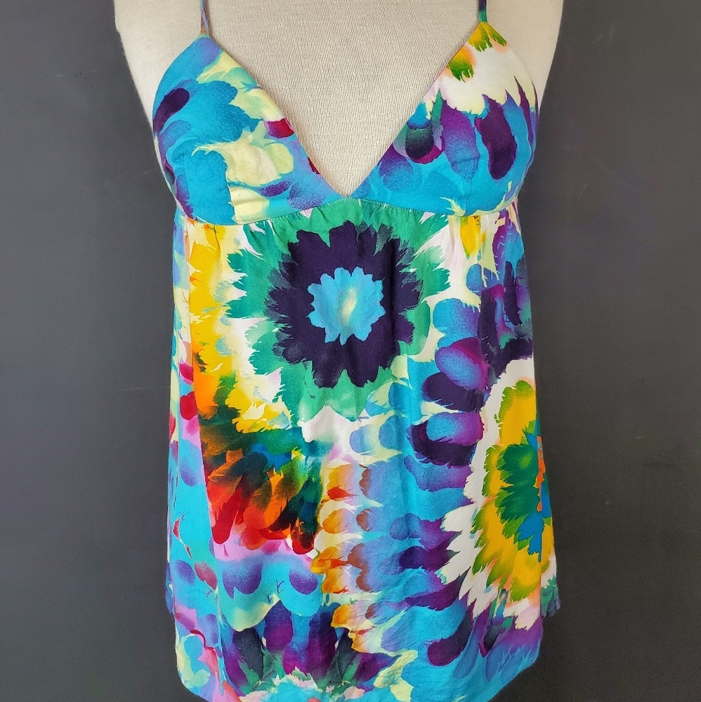 twenty one spaghetti strap tie dye top    A34-11